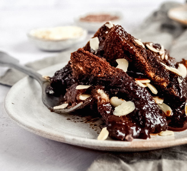 Chocolate Bread & Butter Pudding - Plant-Based & refined Sugar Free
